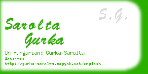 sarolta gurka business card